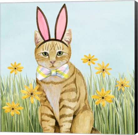 Framed Easter Cats IV Print