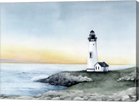 Framed Lighthouse Bay II Print