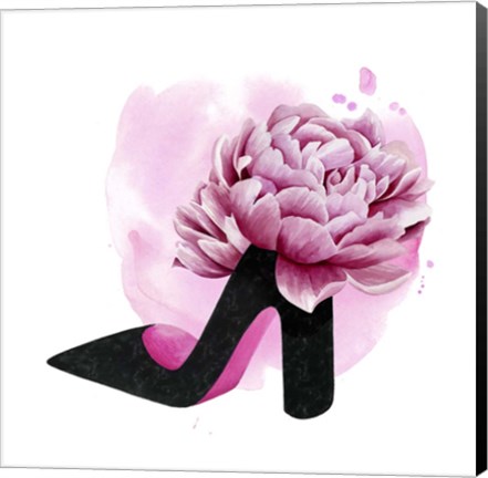 Framed Flower Heel I Print