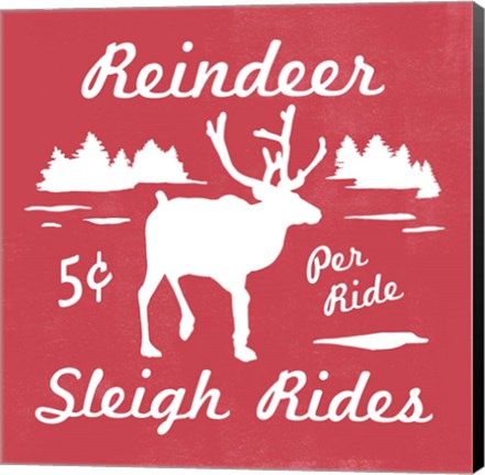 Framed Reindeer Rides II Print