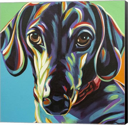 Framed Painted Dachshund I Print