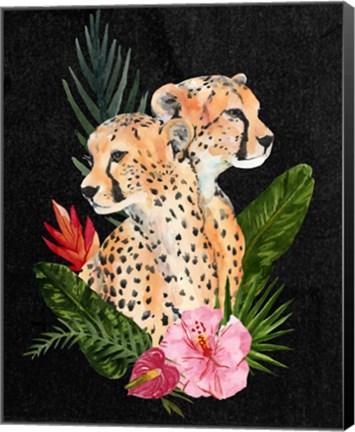 Framed Cheetah Bouquet II Print