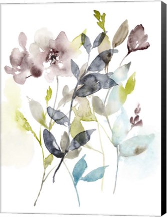 Framed Flowers in the Mix I Print