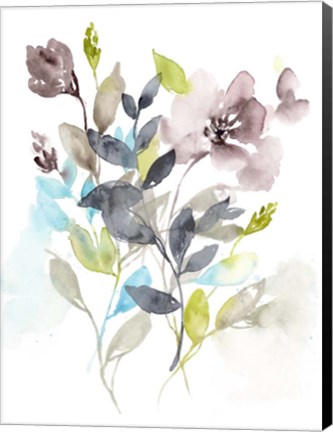 Framed Flowers in the Mix II Print