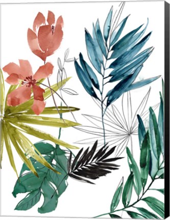 Framed Tropical Composition I Print