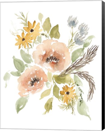 Framed Late Summer Flowers II Print