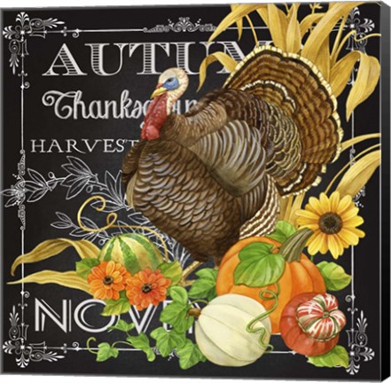 Framed Harvest Greetings I Print