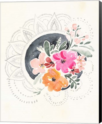 Framed Mandala Bouquet II Print