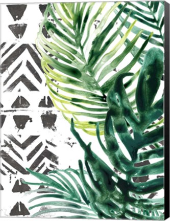 Framed Palm Pattern I Print
