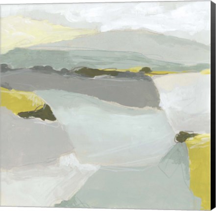 Framed Citron Ridgeline I Print