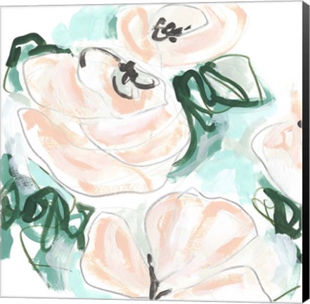 Framed Floral Rhythm I Print