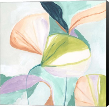 Framed Fan Flowers II Print