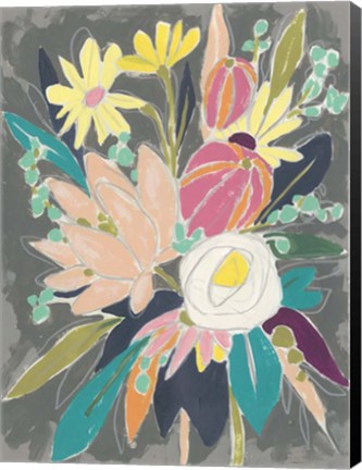 Framed Fauvist Flora I Print