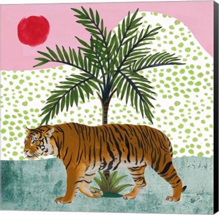 Framed Tiger at Sunrise II Print