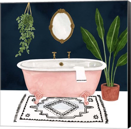 Framed Boho Bath II Print