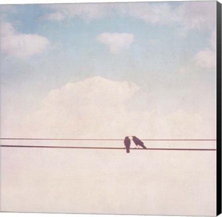 Framed Birds on Wires II Print