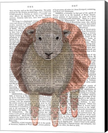 Framed Ballet Sheep 1 Book Print Print