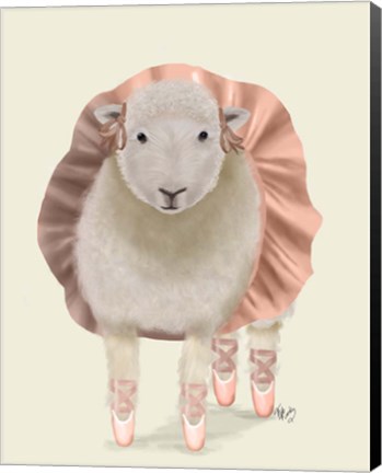 Framed Ballet Sheep 1 Print