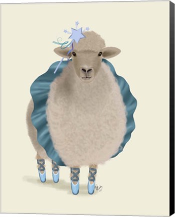 Framed Ballet Sheep 5 Print