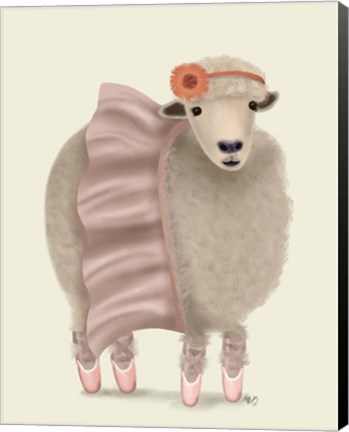 Framed Ballet Sheep 6 Print