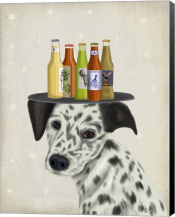 Framed Dalmatian Beer Lover Print