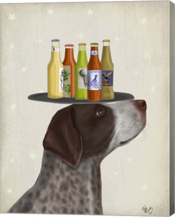 Framed German Shorthaired Pointer Ice Cream Beer Lover Print