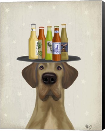 Framed Great Dane Tan Beer Lover Print