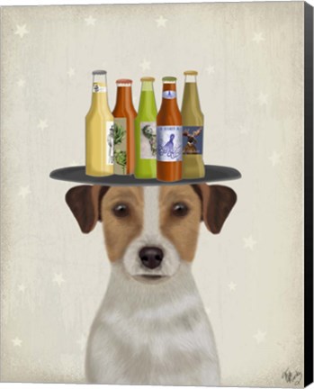 Framed Jack Russell Beer Lover Print