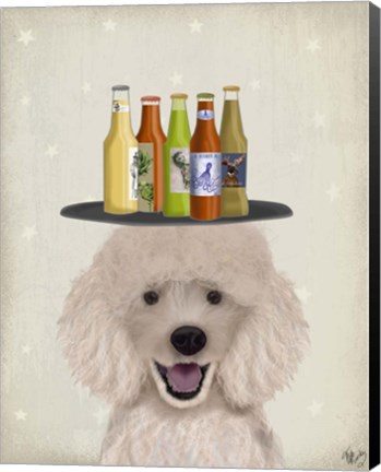 Framed Poodle Beer Lover Print