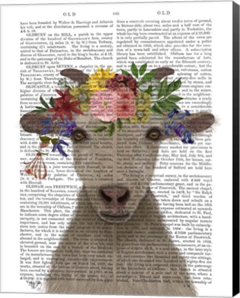 Framed Goat Bohemian 1 Book Print Print