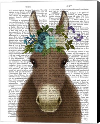 Framed Donkey Bohemian 3 Book Print Print