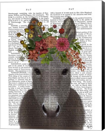 Framed Donkey Bohemian 4 Book Print Print