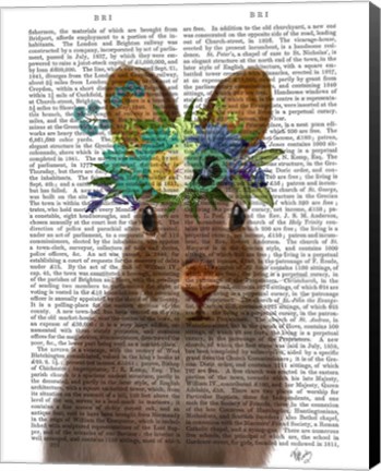 Framed Rabbit Bohemian Book Print Print