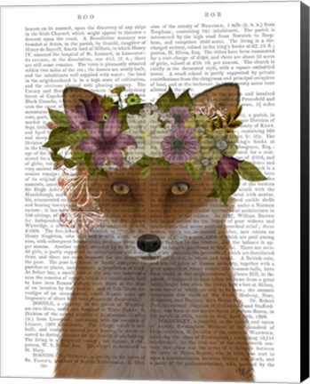 Framed Fox Bohemian Book Print Print