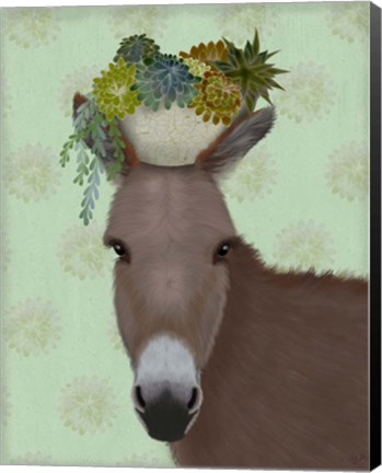 Framed Donkey Succulent Print