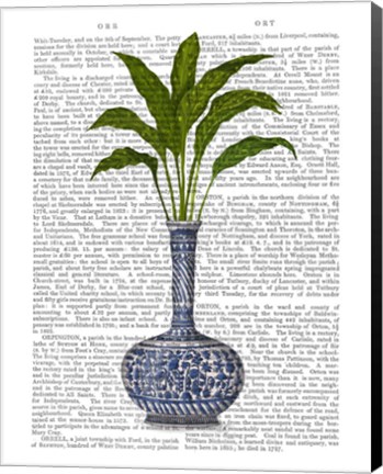 Framed Chinoiserie Vase 3, With Plant Book Print Print