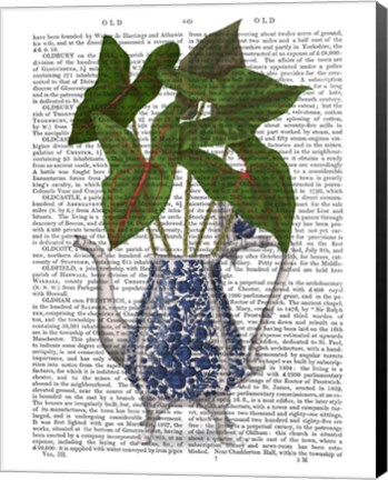 Framed Chinoiserie Vase 4, With Plant Book Print Print