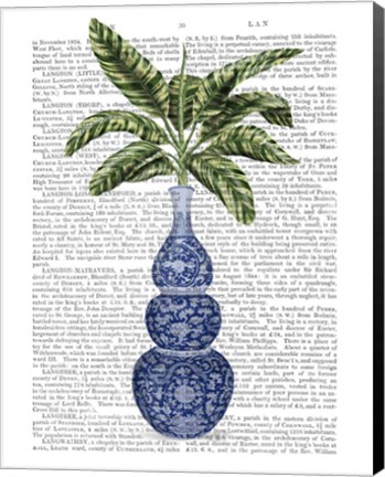 Framed Chinoiserie Vase 7, With Plant Book Print Print