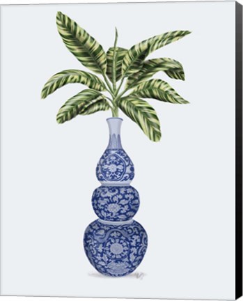 Framed Chinoiserie Vase 7, With Plant Print