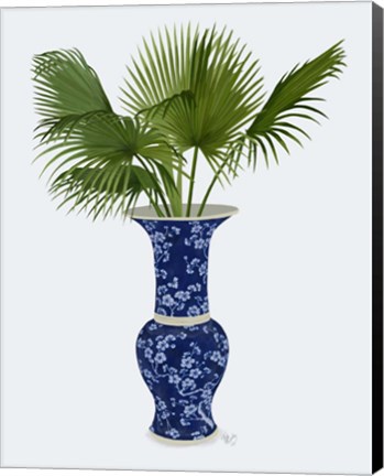 Framed Chinoiserie Vase 8, With Plant Print