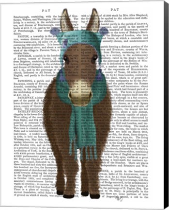 Framed Donkey Blue Hat and Scarf Book Print Print