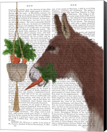 Framed Donkey Lunch Book Print Print