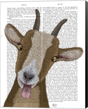 Framed Funny Farm Goat 3 Book Print Print