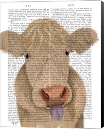 Framed Funny Farm Cow 1 Book Print Print