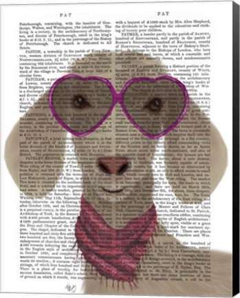 Framed Goat Heart Glasses Book Print Print