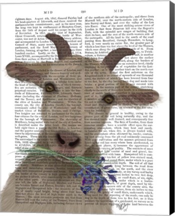 Framed Goat and Bluebells Book Print Print