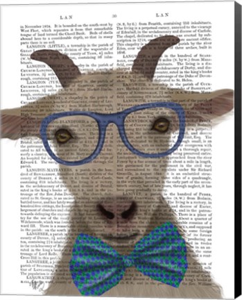 Framed Nerdy Goat Book Print Print
