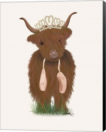 Framed Highland Cow Ballet Print