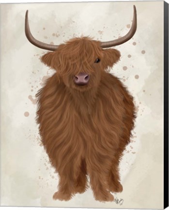 Framed Highland Cow 1, Full Print