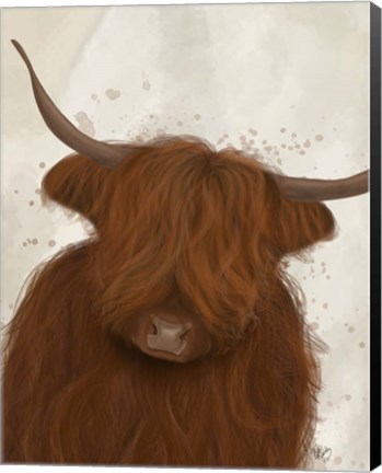 Framed Highland Cow 3, Portrait Print